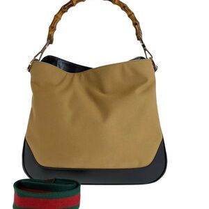 Tan and Black Women's Bag